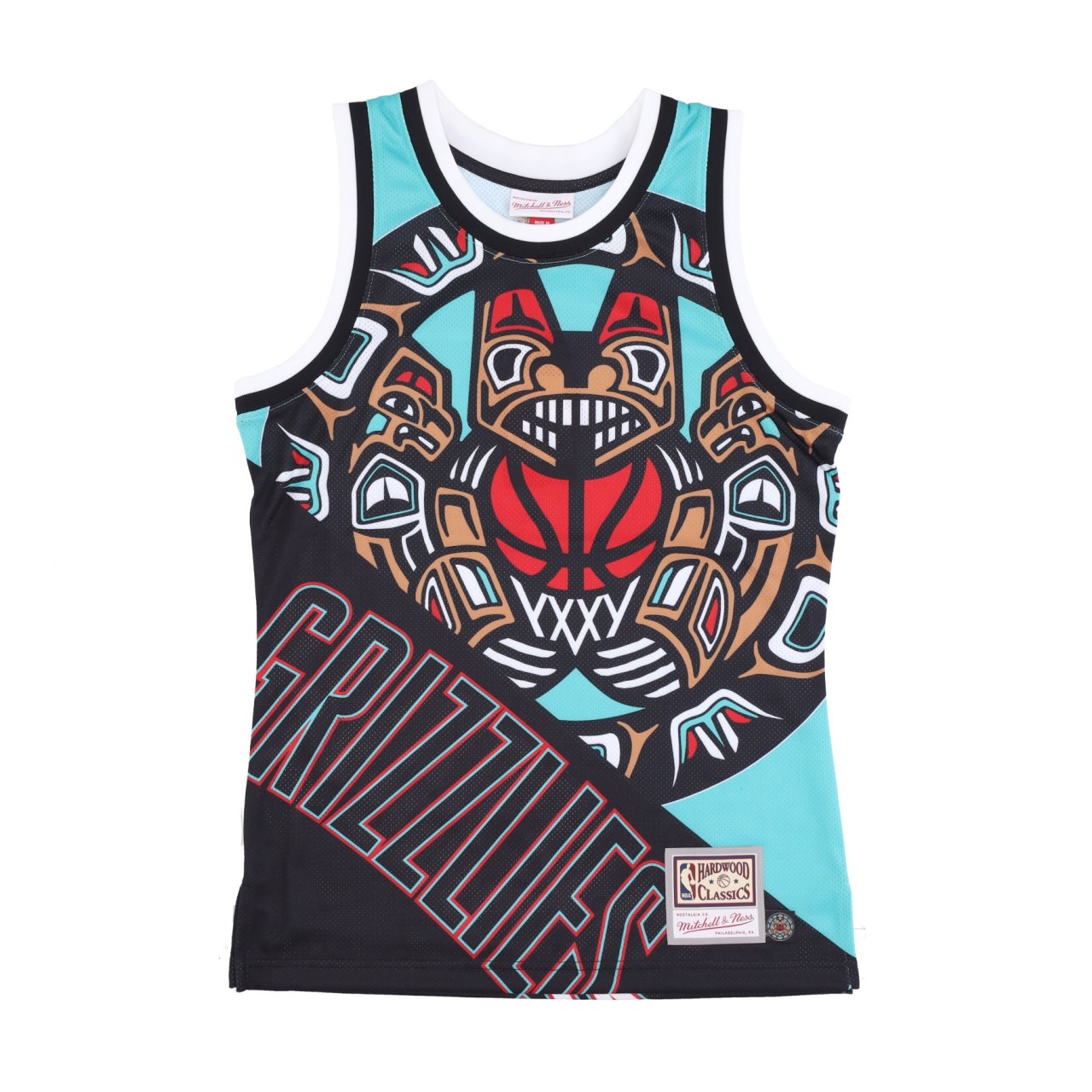 MITCHELL & NESS NBA BIG FACE FASHION TANK 5.0 HARDWOOD CLASSICS VANGRI TMTK4350-VGRYYPPPTEAL