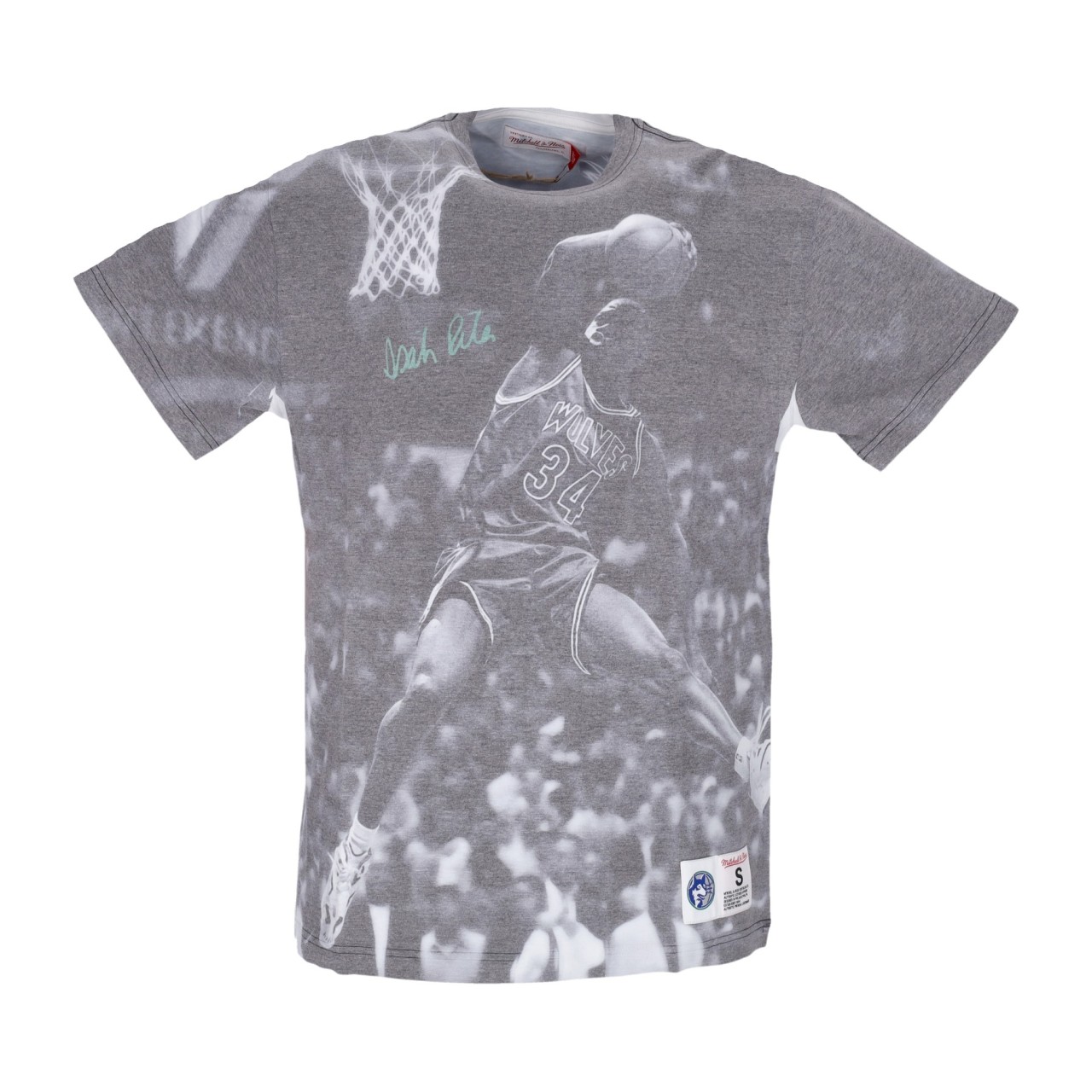 MITCHELL & NESS NBA ABOVE THE RIM SUBLIMATED TEE HARDWOOD CLASSICS ISAIAH RIDER JR MINTIM TCRW3401-MTIYYIRJWHIT