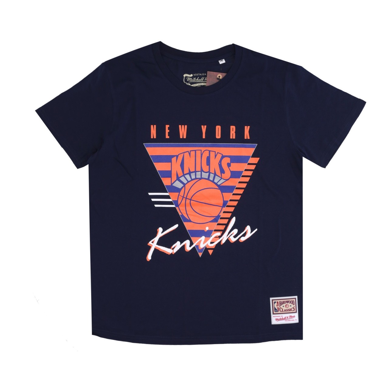 MITCHELL & NESS NBA FINAL SECONDS TEE HARDWOOD CLASSICS NEYKNI BMTRINTL1057-NYKNAVY