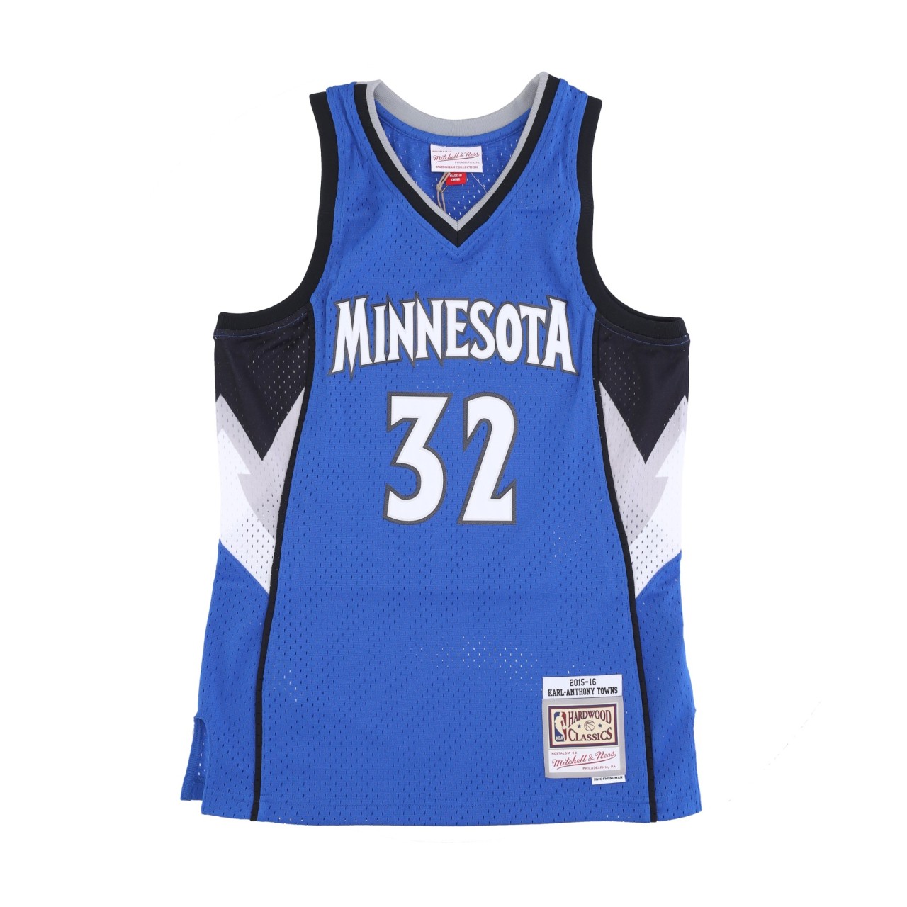 MITCHELL & NESS NBA ROAD JERSEY HARDWOOD CLASSICS NO 32 KARL ANTHONY TOWNS 2015-16 MINTIM SMJY4455-MTI15KTOMGBL