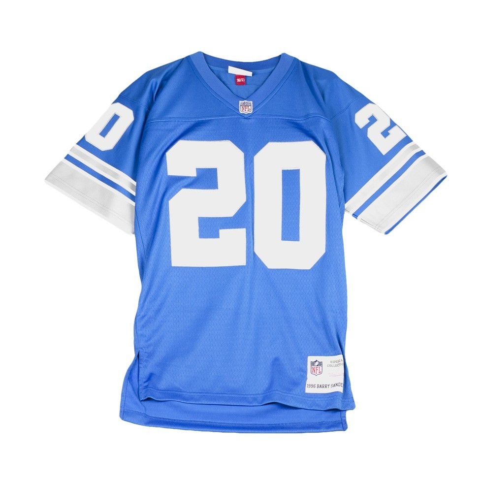 MITCHELL & NESS DETROIT LIONS 1996 BARRY SANDERS NO 20 NFL-7354-96BSAND-DETLIO-BLU