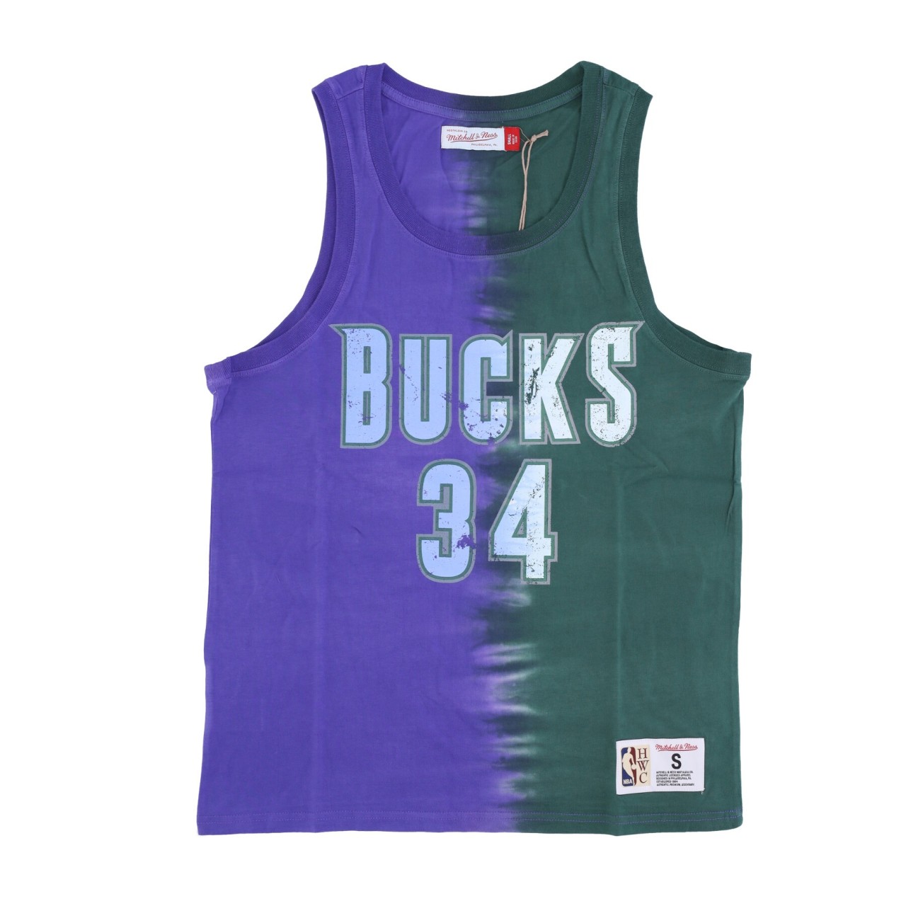 MITCHELL & NESS NBA VERTICAL TIE DYE TANK HARDWOOD CLASSICS NO 34 RAY ALLEN MILBUC TTNK3206-MBUYYRALGNPR