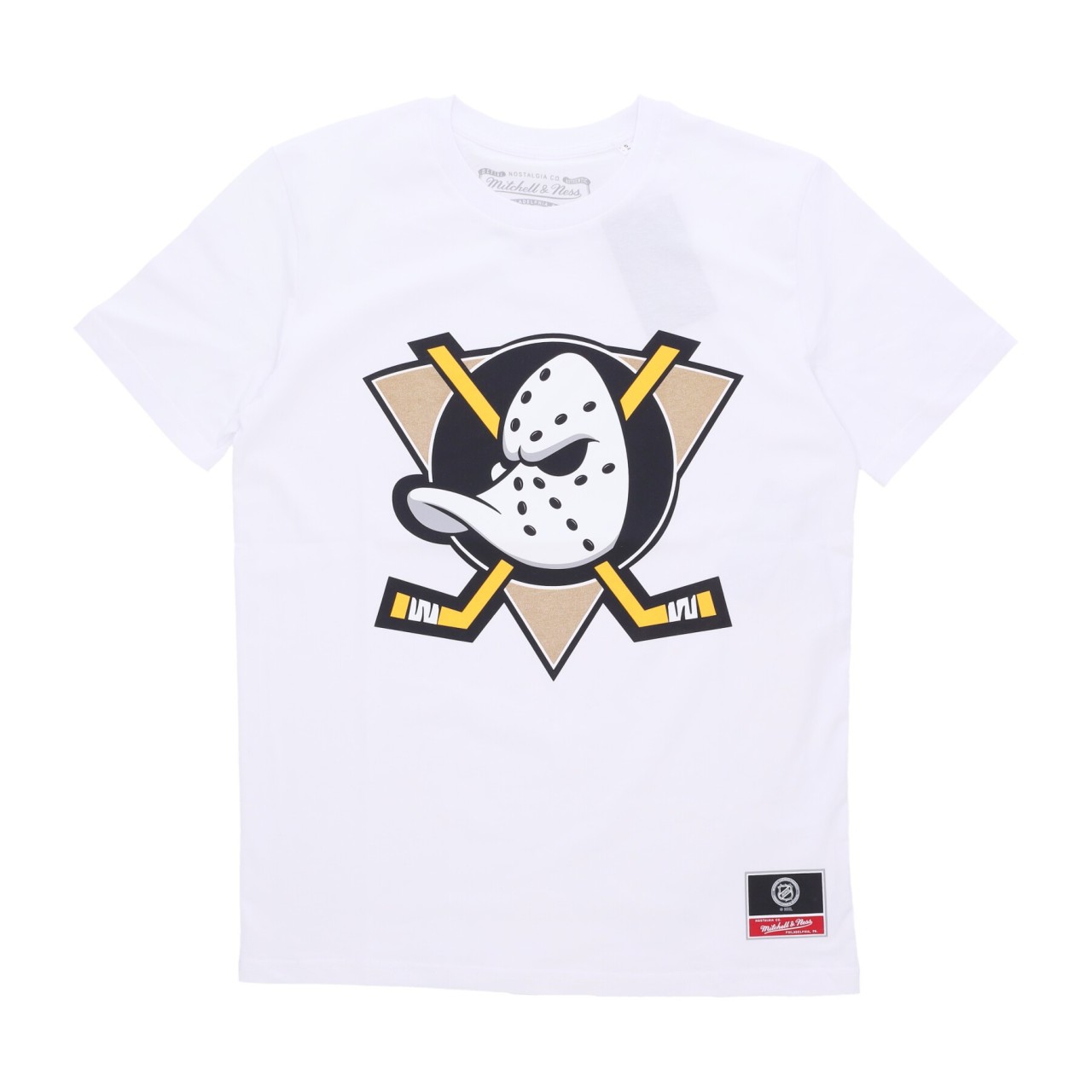 MITCHELL & NESS NHL TEAM LOGO TEE ANADUC BMTRINTL1180-ADUWHIT