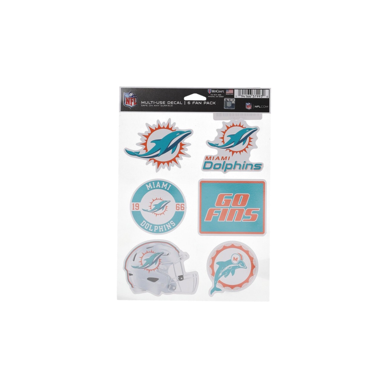 WINCRAFT NFL 5.5 x 7.75” FAN PACK DECALS MIADOL 37993321