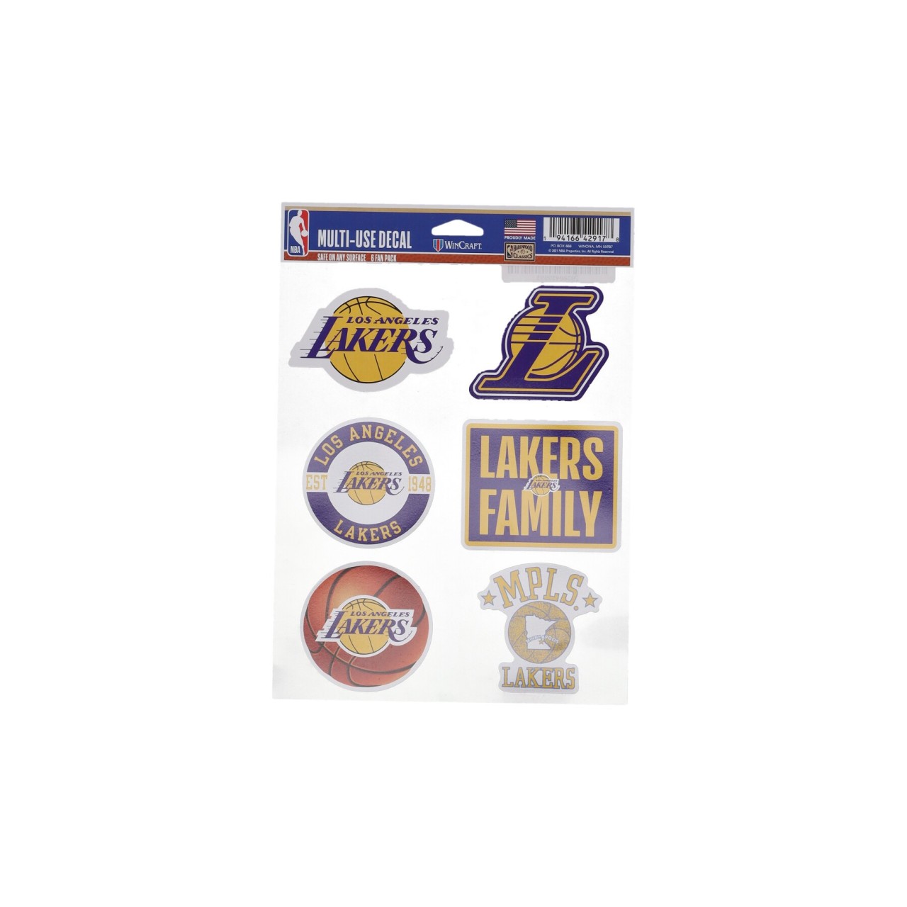 WINCRAFT NBA 5.5 x 7.75” FAN PACK DECALS LOSLAK 42917221