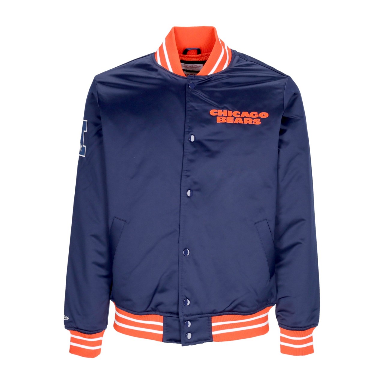 MITCHELL & NESS NFL HEAVYWEIGHT SATIN JACKET CHIBEA OJBF3413-CBEYYPPPNAVY