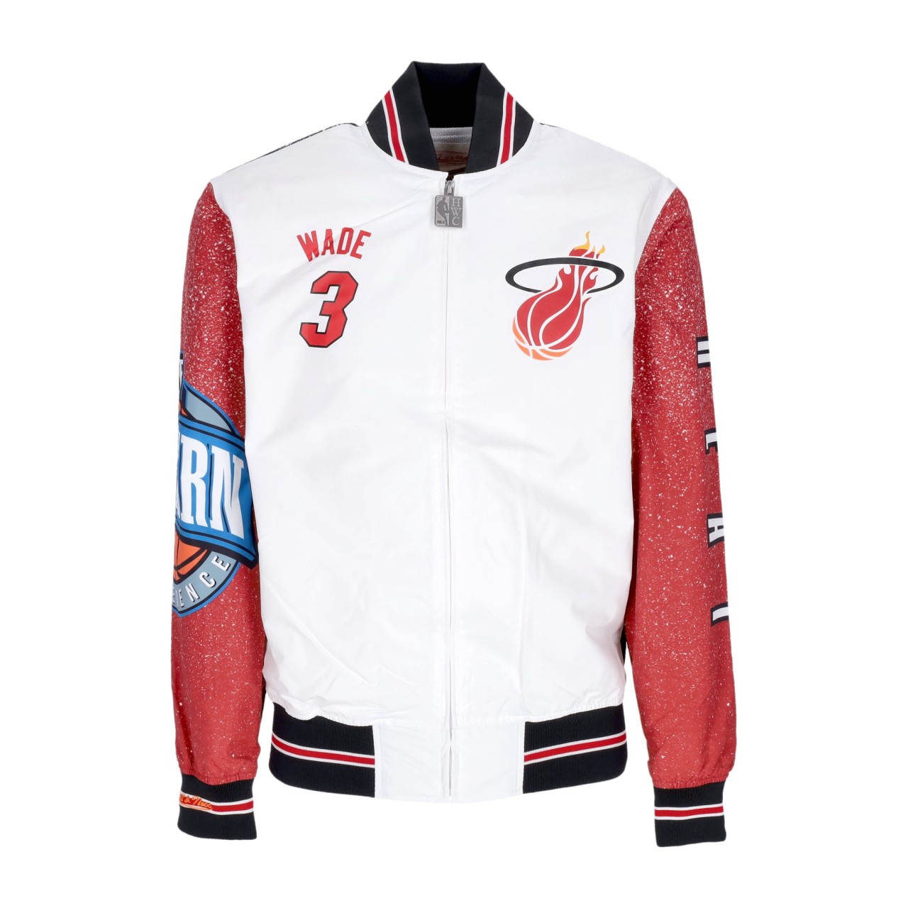 MITCHELL & NESS NBA BURST WARM UP JACKET NO 3 DWYANE WADE MIAHEA OJZP5510-MHEYYDWAMTWH