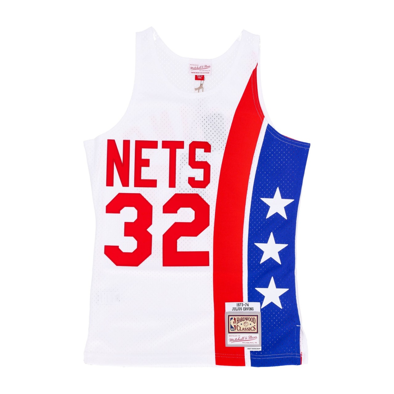 MITCHELL & NESS NBA HOME JERSEY HARDWOOD CLASSICS NO 32 JULIUS ERVING 1973-74 NEYNET SMJY4925-NYE73JERWHIT