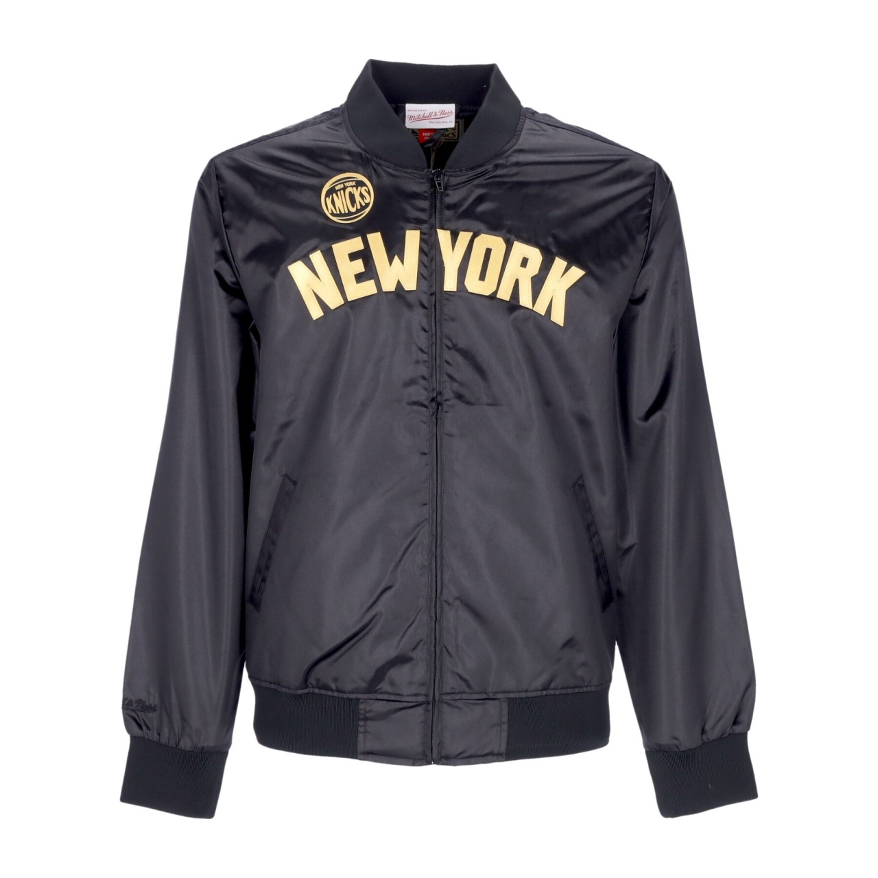 MITCHELL & NESS NBA BIG FACE 4.0 SATIN JACKET HARDWOOD CLASSICS NEYKNI OJBF1261-NYKYYPPPBLCK