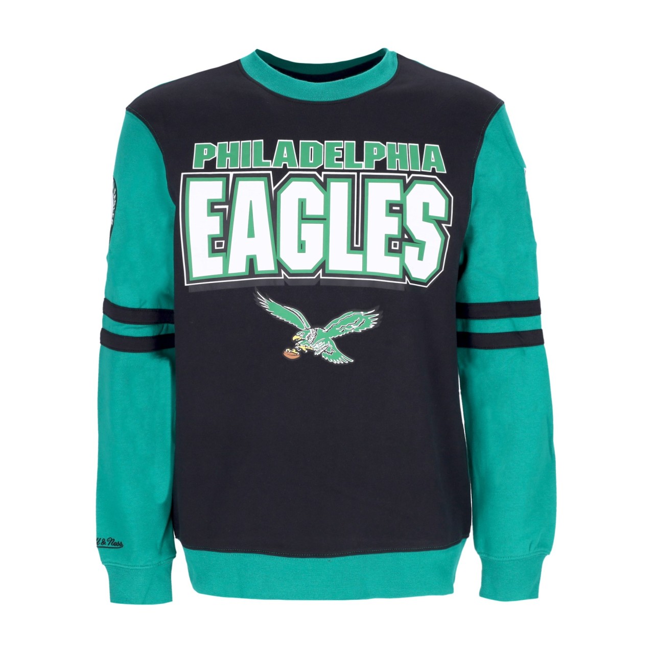 MITCHELL & NESS NFL ALL OVER CREW 2.0 PHIEAG FCPO3400-PEAYYPPPBLCK