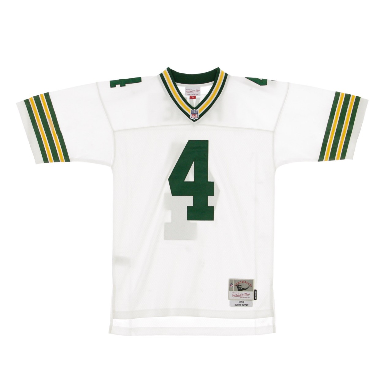 MITCHELL & NESS NFL LEGACY JERSEY BRETT FAVRE NO.4 GREEN BAY PACKERS 1996 ROAD LGJYAC18032-GBPWHIT96BFA