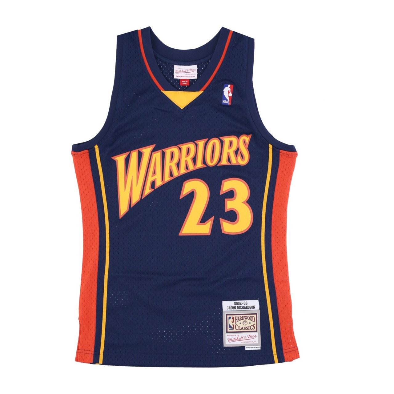 MITCHELL & NESS NBA DARK JERSEY HARDWOOD CLASSICS NO 23 JASON RICHARDSON 2002-03 GOLWAR SMJY4172-GSW02JRHASBL