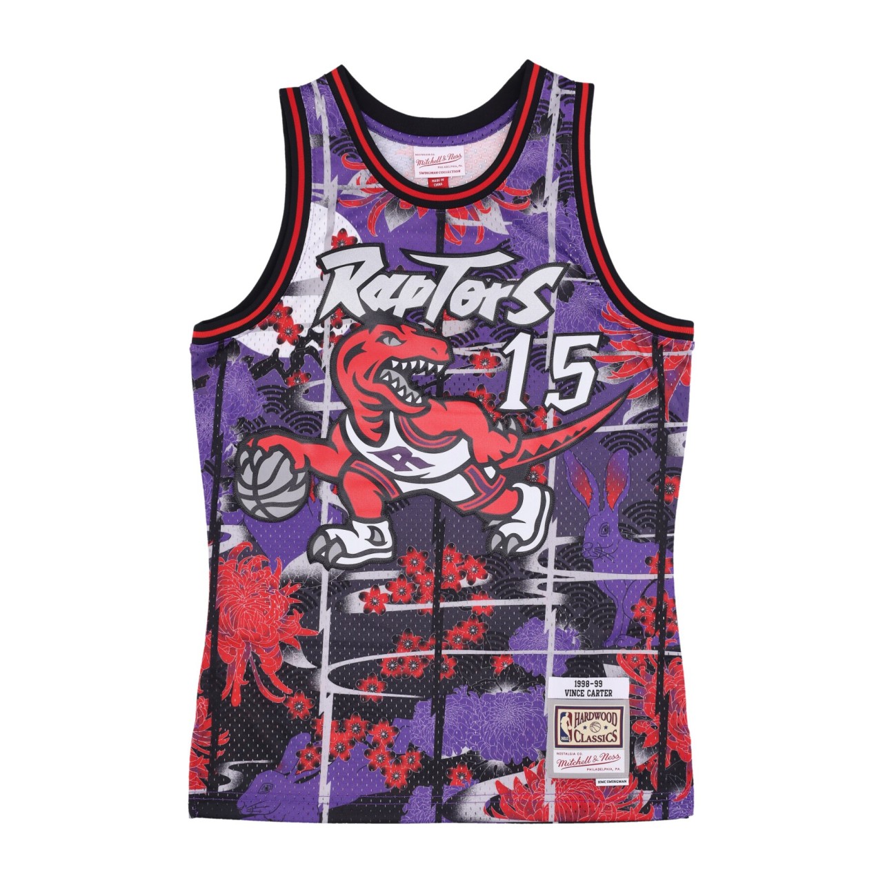 MITCHELL & NESS NBA AH SWINGMAN JERSEY 5.0 HARDWOOD CLASSICS 1998 NO 15 VINCE CARTER TORRAP SMJY5182-TRA98VCAPRRD