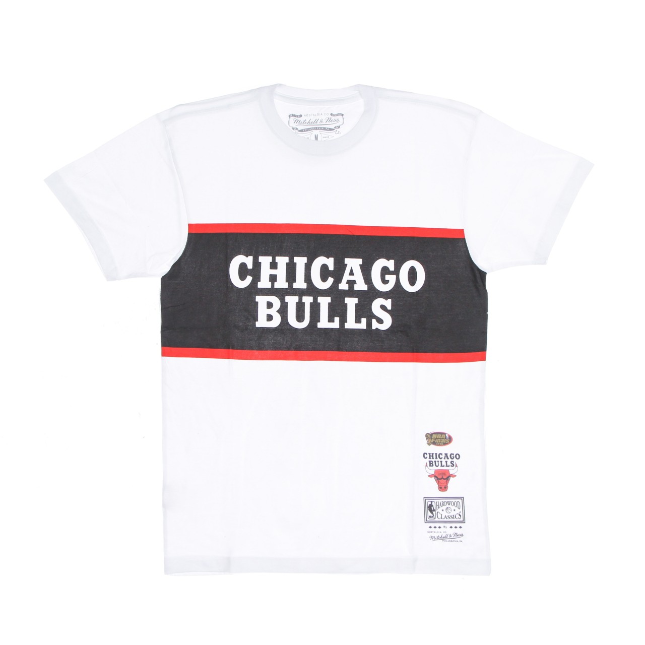 MITCHELL & NESS NBA BLOCK TEE HARDWOOD CLASSICS CHIBUL FH21APP004-CBUWHIT