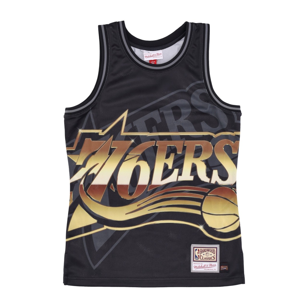 MITCHELL & NESS NBA BIG FACE 4.0 FASHION TANK HARDWOOD CLASSICS PHI76E TMTK1258-P76YYPPPBLCK