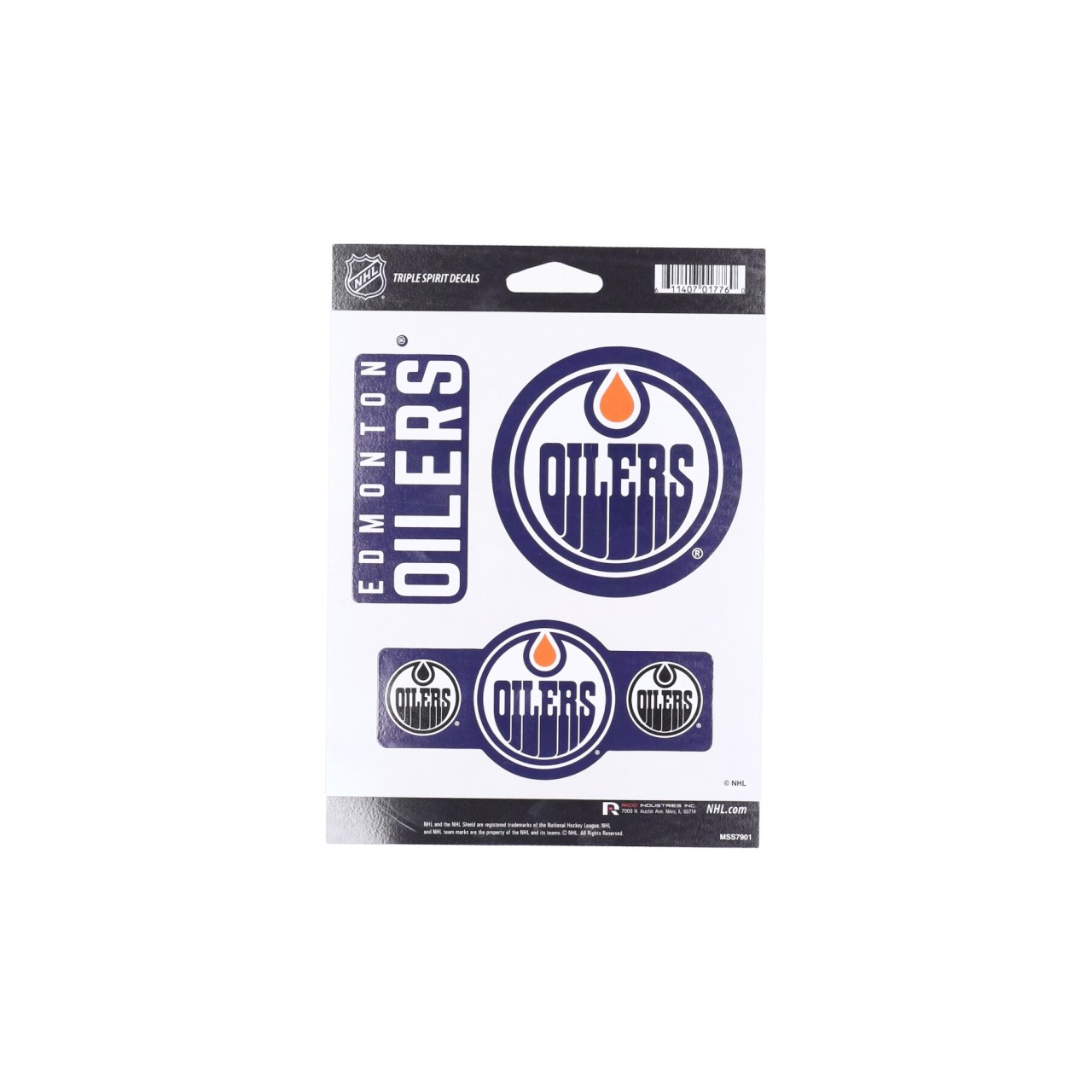 RICO INDUSTRIES NHL TRIPLE SPIRIT STICKERS EDMOIL MSS7901