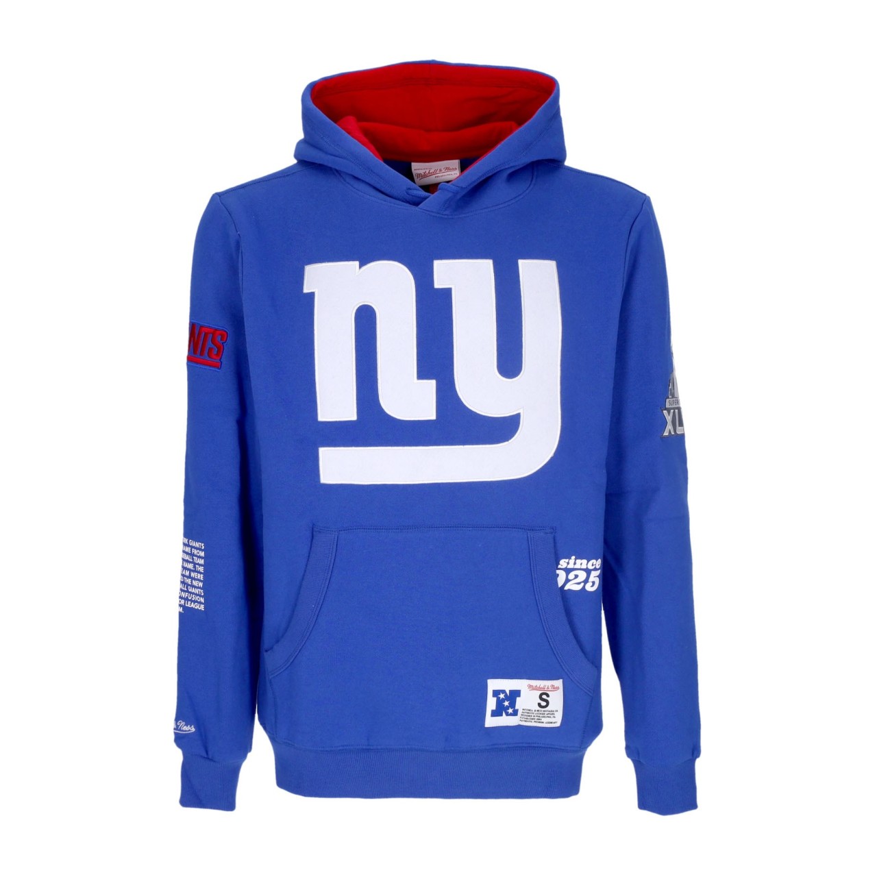 MITCHELL & NESS NFL TEAM ORIGINS FLEECE HOODIE NEYGIA FPHD4849-NYGYYPPPROYA