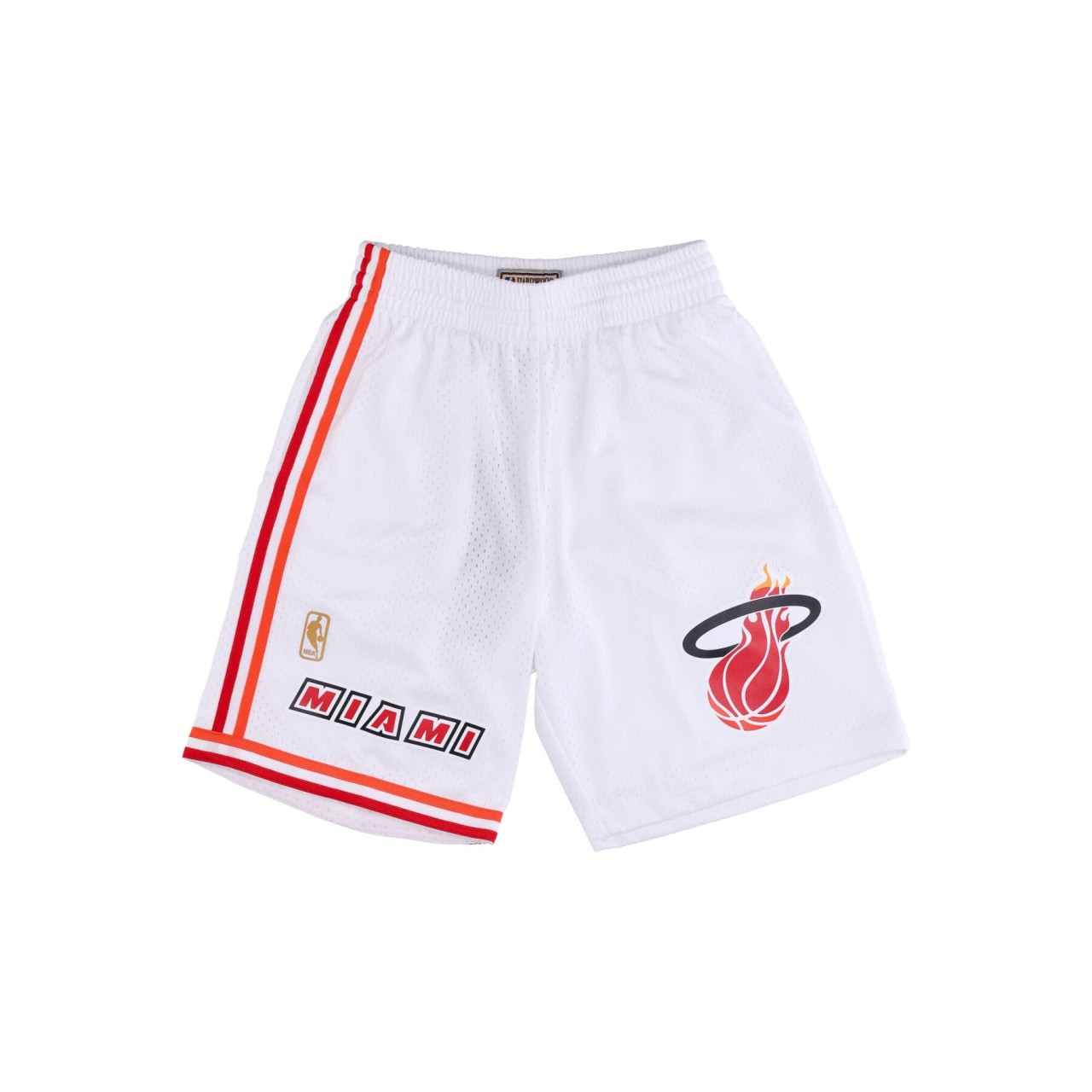 MITCHELL & NESS NBA SWINGMAN SHORT HARDWOOD CLASSICS MIAHEA SMSHGS18238-MHEWHIT96