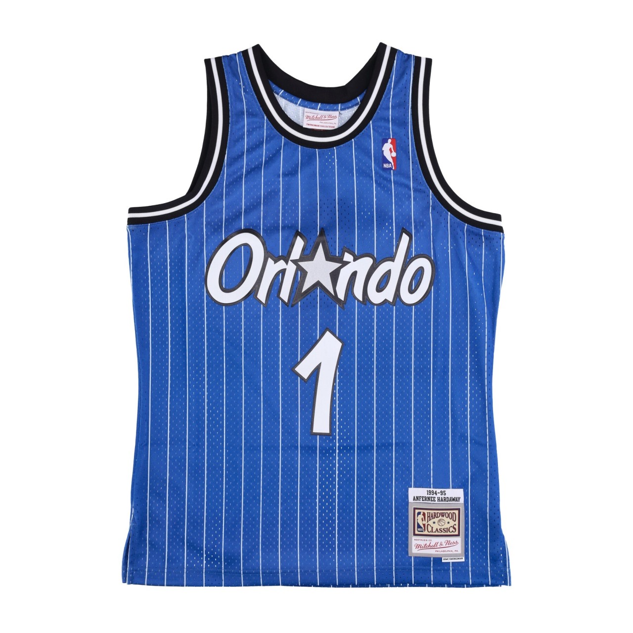 MITCHELL & NESS NBA SWINGMAN JERSEY HARDWOOD CLASSICS NO 1 ANFERNEE HARDAWAY 1994-95 ORLMAG SMJYGS18192-OMAROYA94AHA