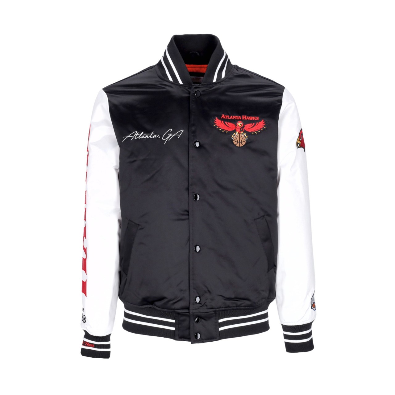 MITCHELL & NESS NBA TEAM ORIGINS VARSITY SATIN JACKET ATLHAW OJBF4854-AHAYYPPPBKWH