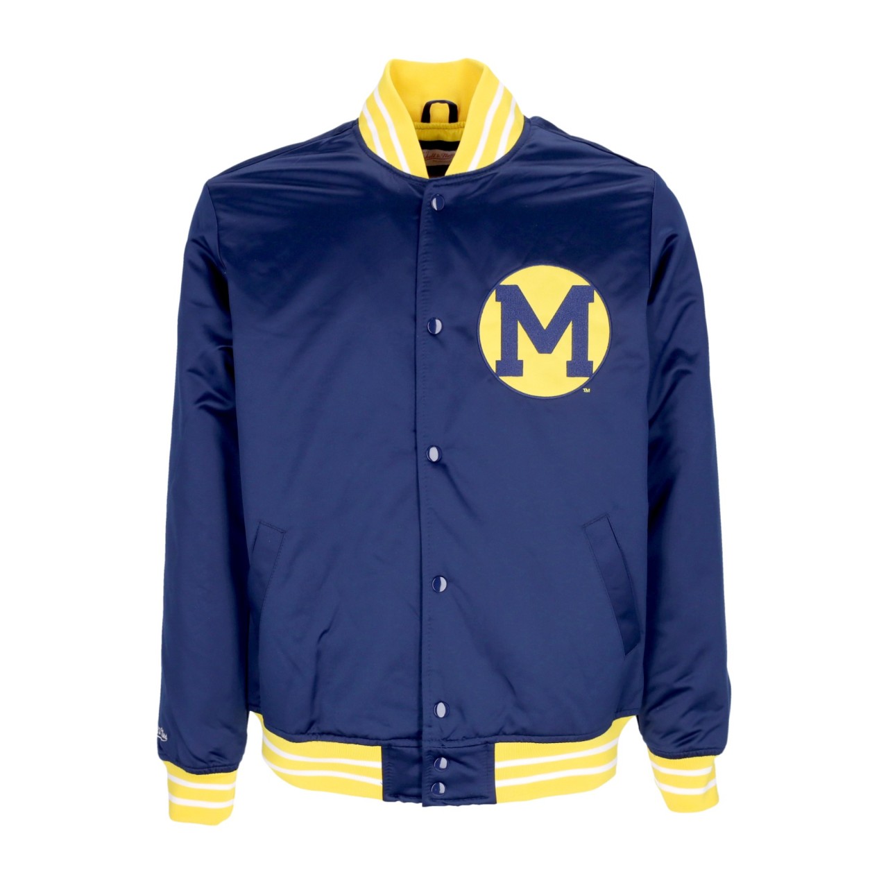 MITCHELL & NESS NCAA HEAVYWEIGHT SATIN JACKET MICWOL OJBF3413-UMIYYPPPNAVY