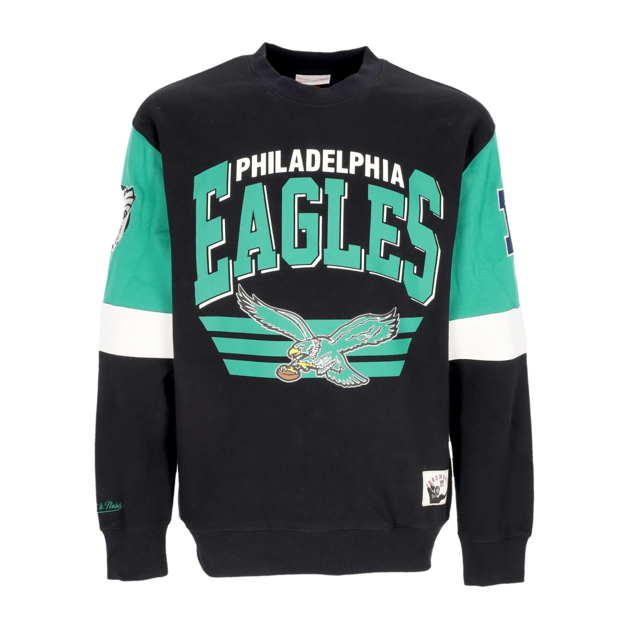 MITCHELL & NESS NFL ALL OVER CREW 3.0 PHIEAG FCPO5512-PEAYYPPPBLCK