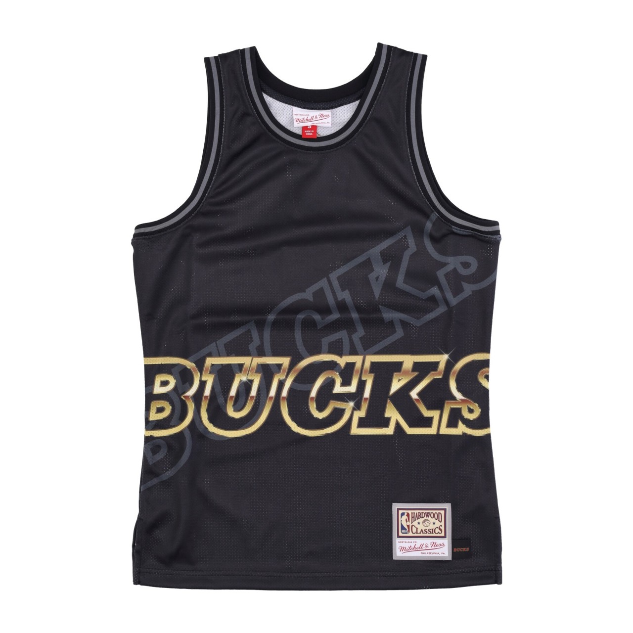 MITCHELL & NESS NBA BIG FACE 4.0 FASHION TANK HARDWOOD CLASSICS MILBUC TMTK1258-MBUYYPPPBLCK