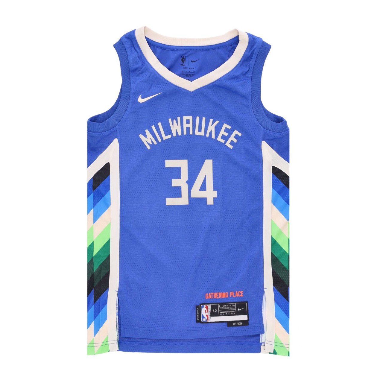 NIKE NBA NBA CITY EDITION 22 DRI-FIT SWINGMAN JERSEY NO 34 GIANNIS ANTETOKOUNMPO MILBUC DO9600-480