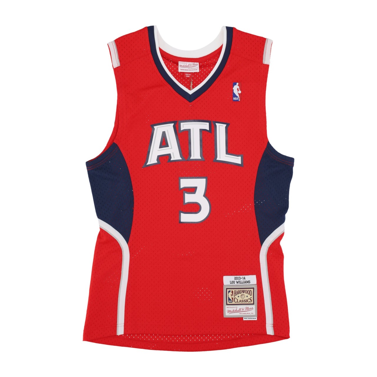 MITCHELL & NESS NBA AUTHENTIC JERSEY NO 3 LOU WILLIAMS 2013 ATLHAW SMJY5662-AHA13LWMRED1