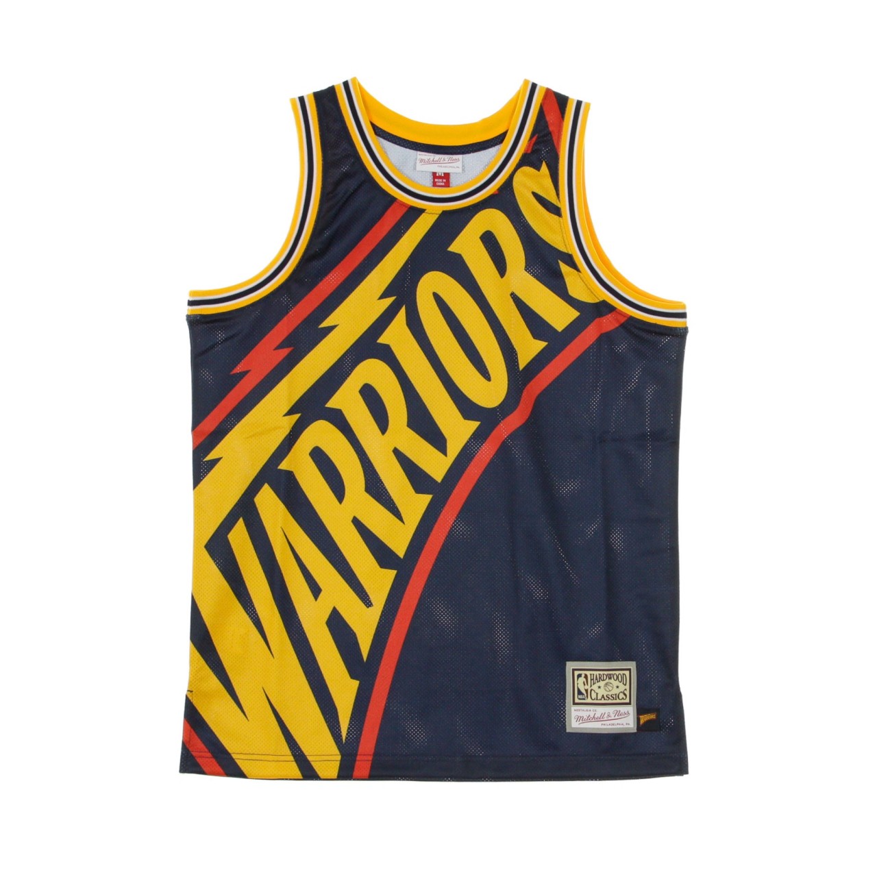 MITCHELL & NESS NBA BIG FACE JERSEY GOLWAR SMJYBW19068-GSWNAVY