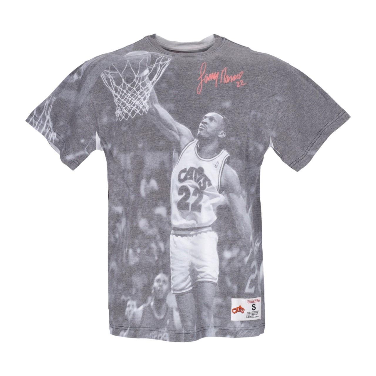 MITCHELL & NESS NBA ABOVE THE RIM SUBLIMATED TEE HARDWOOD CLASSICS LARRY NANCE CLECAV TCRW3401-CCAYYLNNWHIT