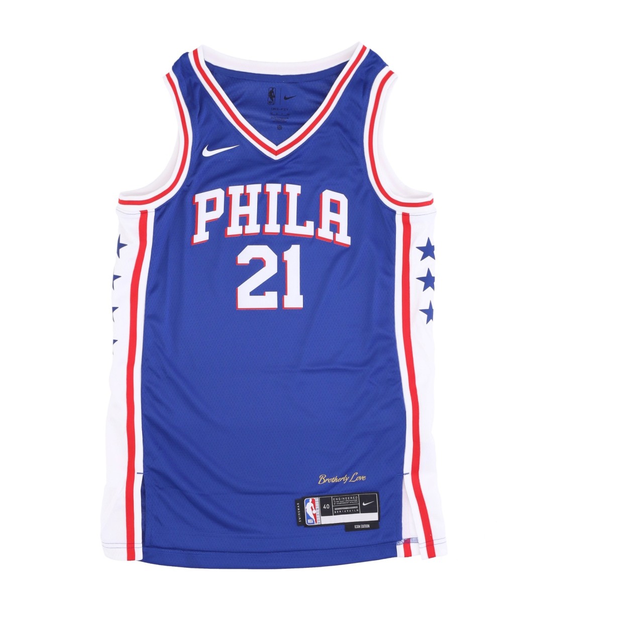 NIKE NBA NBA DRI FIT SWINGMAN JERSEY ICON EDITION 22 NO 21 JOEL EMBIID PHI76E DN2018-401
