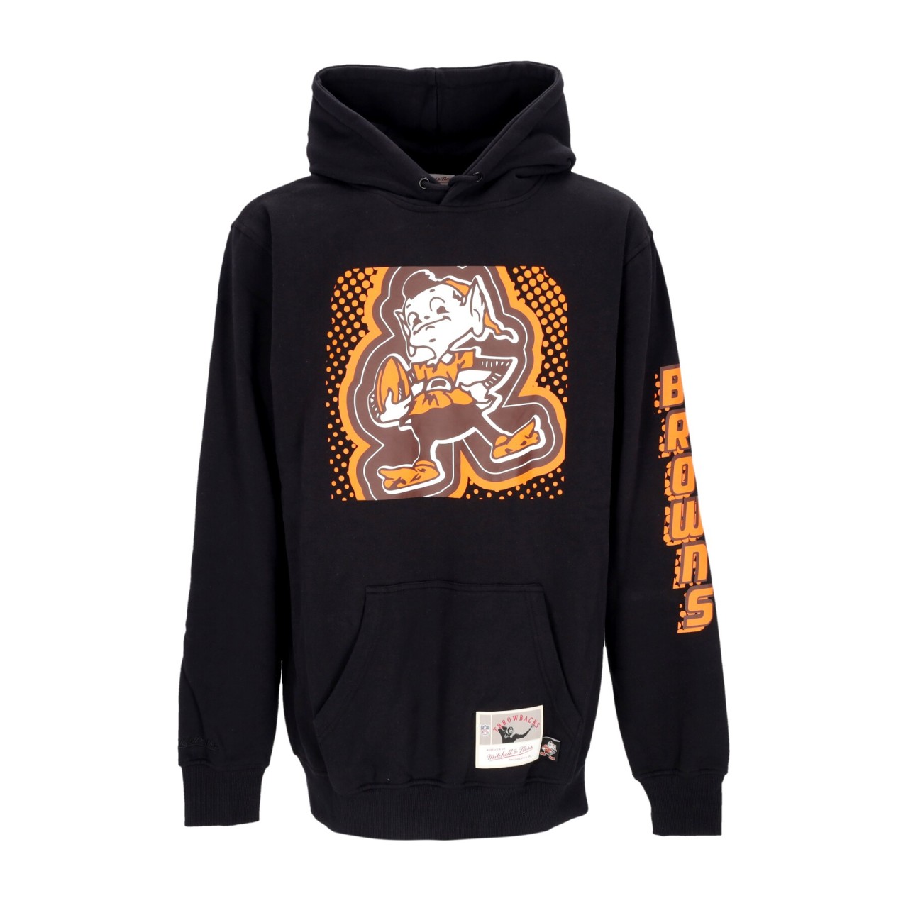 MITCHELL & NESS NFL BIG FACE 7.0 HOODIE CLEBRO FPHD5901-CBRYYPPPBLCK