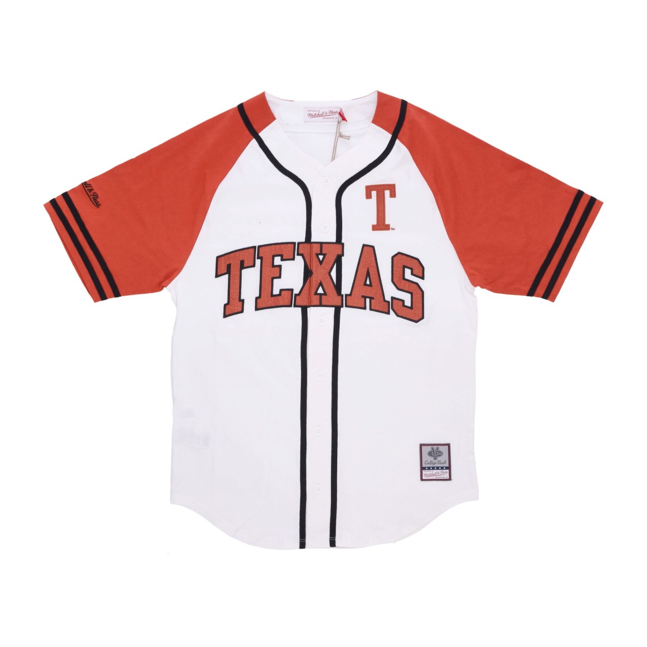 MITCHELL & NESS NCAA PRACTICE DAY BUTTON FRONT JERSEY TEXLON TBTF4994-UTAYYPPPWHIT