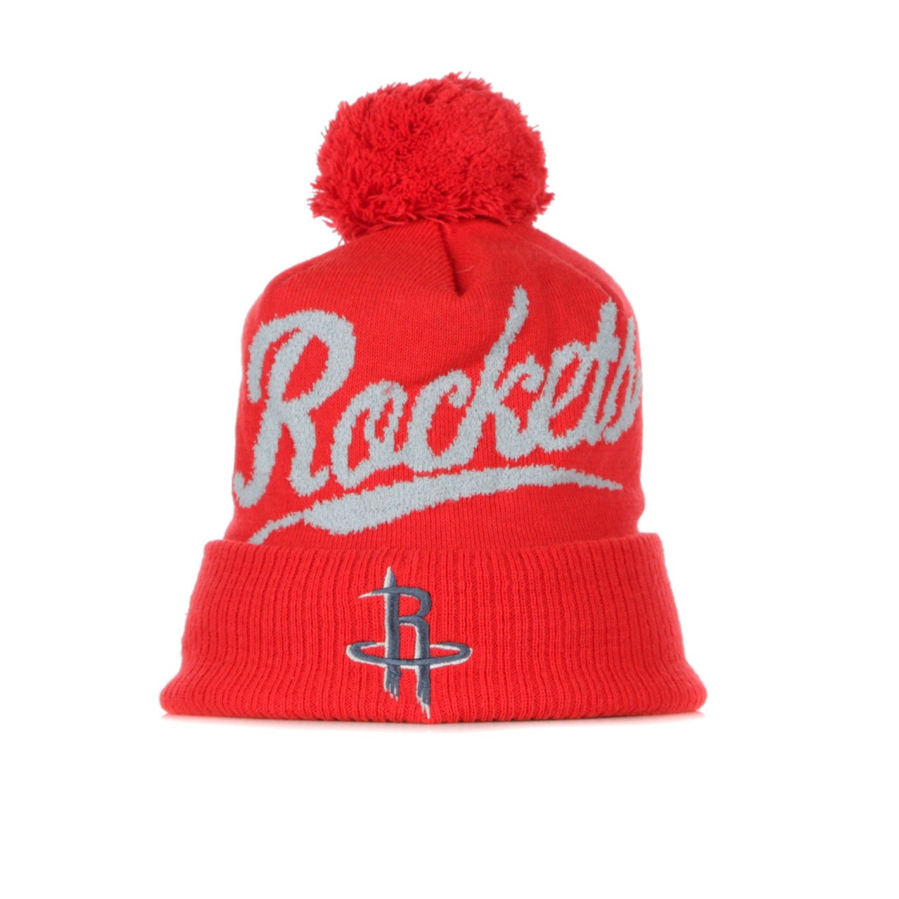 MITCHELL & NESS NBA GREYTON SCRIPT POM BEANIE HOUROC MN-NBA-KV97Z-HOUROC-RED