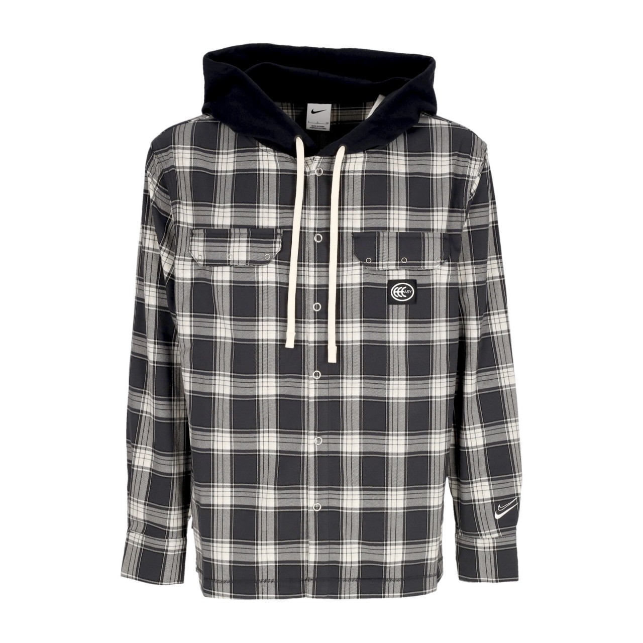 Nike flannel hoodie hotsell