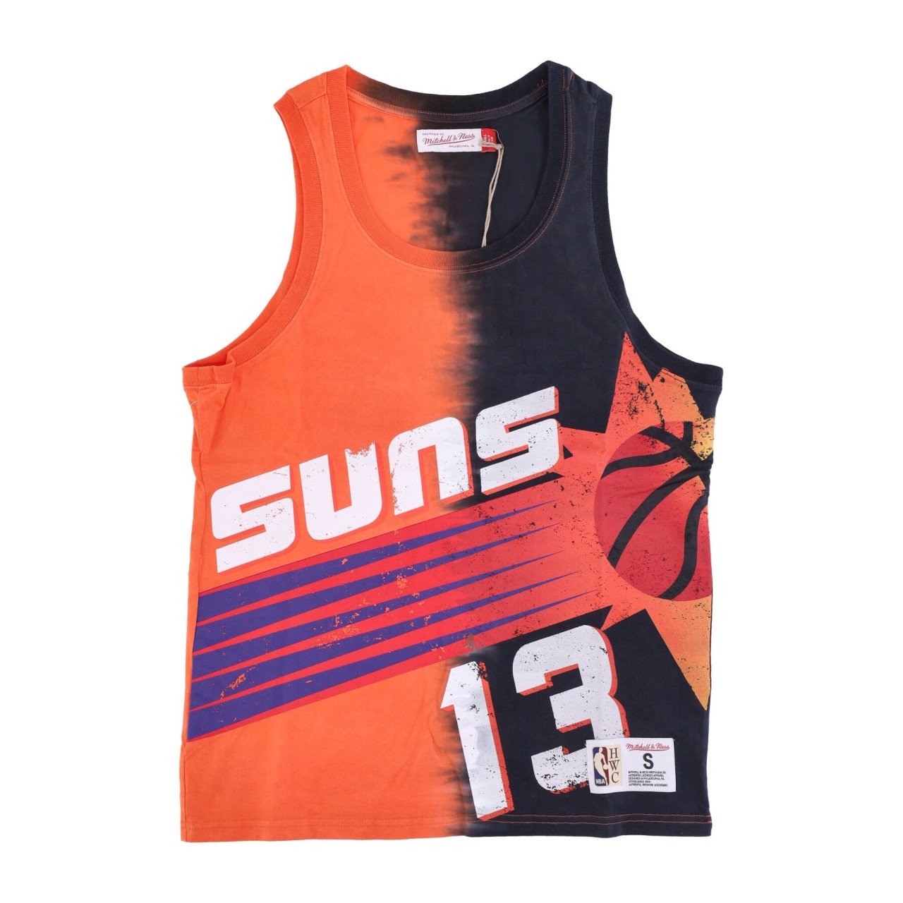 MITCHELL & NESS NBA VERTICAL TIE DYE TANK HARDWOOD CLASSICS NO 13 STEVE NASH PHOSUN TTNK3206-PSUYYSNAORBK