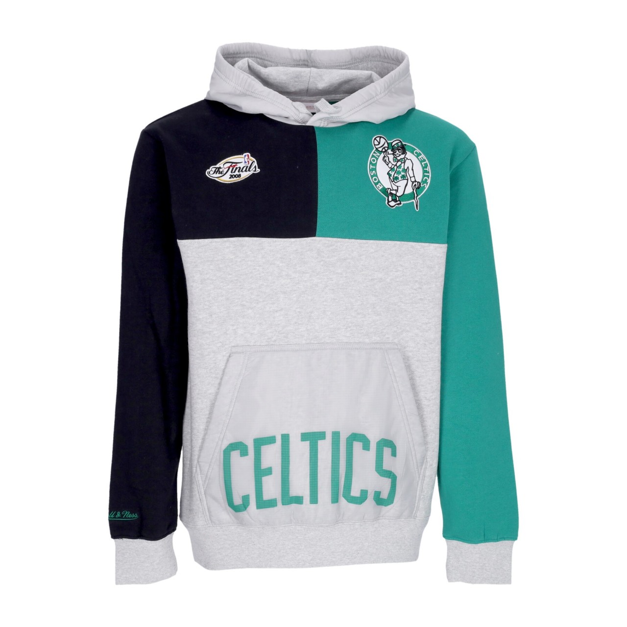 MITCHELL & NESS NBA TIE BREAKER FLEECE HOODIE HARDWOOD CLASSICS BOSCEL FPHD4991-BCEYYPPPGHGN