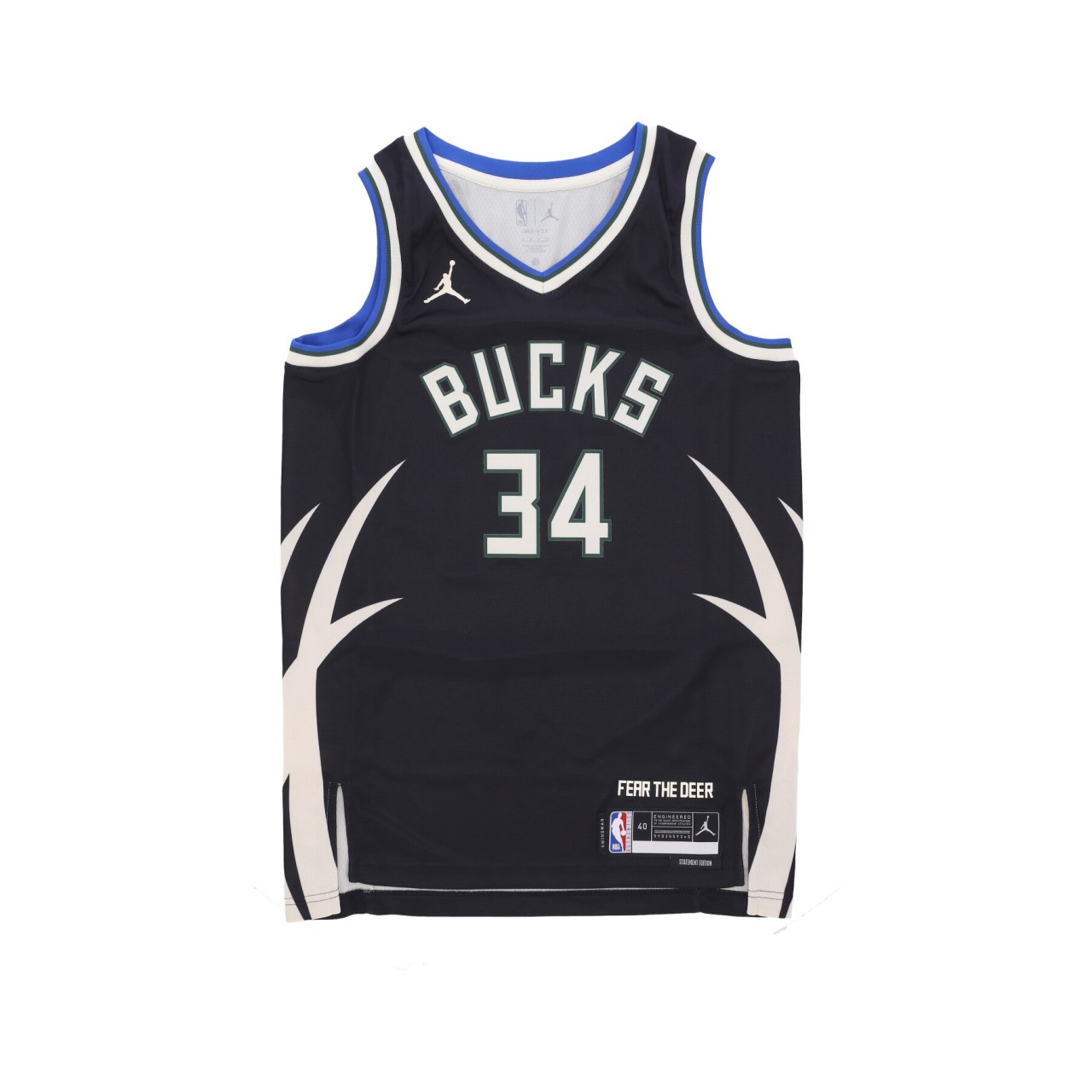 JORDAN NBA NBA STATEMENT EDITION 22 DRI-FIT SWINGMAN JERSEY NO 34 GIANNIS ANTETOKOUNMPO MILBUC DO9533-010