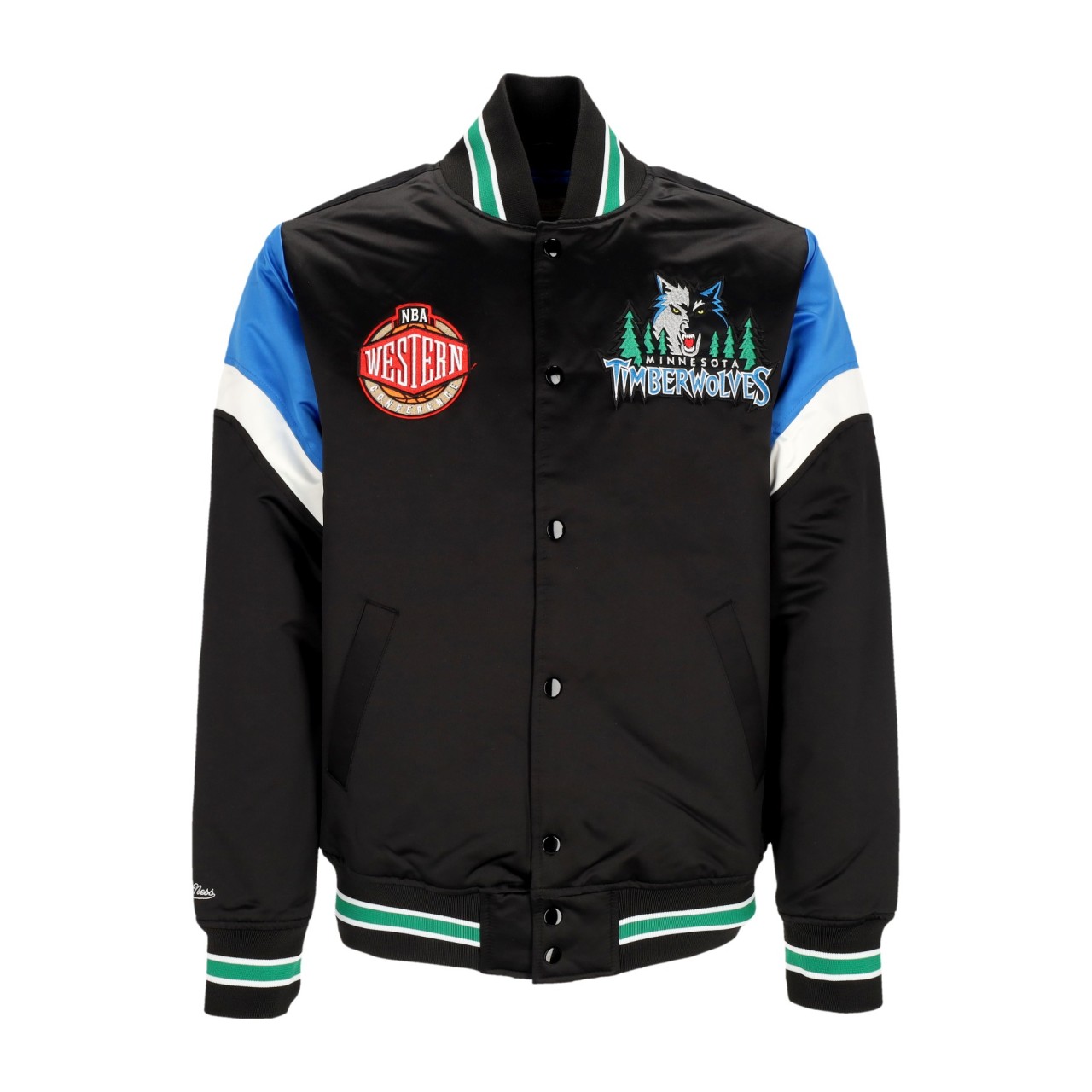 MITCHELL & NESS NBA HEAVYWEIGHT SATIN JACKET MINTIM OJBF5516-MTIYYPPPBLCK