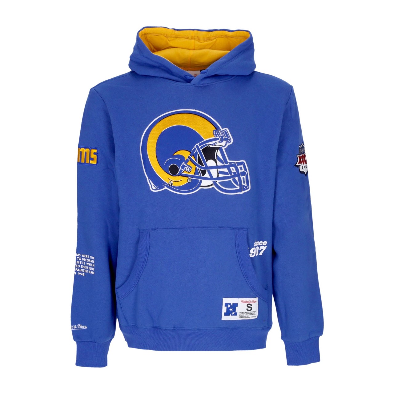 MITCHELL & NESS NFL TEAM ORIGINS FLEECE HOODIE LOSRAM FPHD4849-LARYYPPPROYA