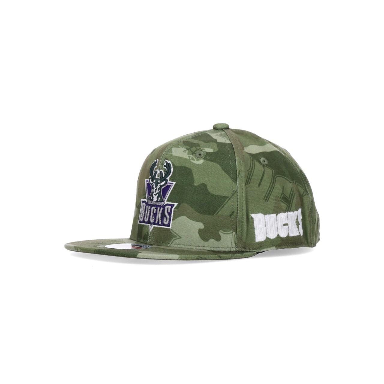 MITCHELL & NESS NBA TONAL CAMO STRETCH FITTED HARDWOOD CLASSICS MILBUC HHSB4337-MBUYYPPPGREN