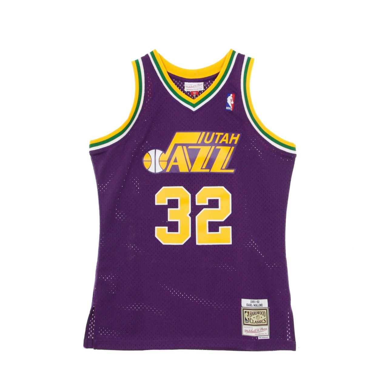 MITCHELL & NESS NBA SWINGMAN JERSEY HARDWOOD CLASSICS N.32 KARL MALONE 1991-92 UTAJAZ ROAD SMJYCP18005-UJAPURP91KMA