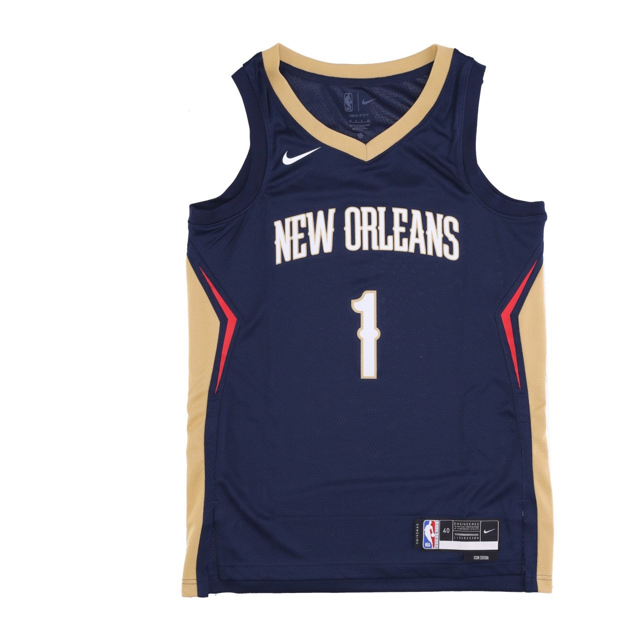 NIKE NBA NBA DRI-FIT SWINGMAN JERSEY ICN 22 NO 1 ZION WILLIAMSON NEOPEL DN2014-419