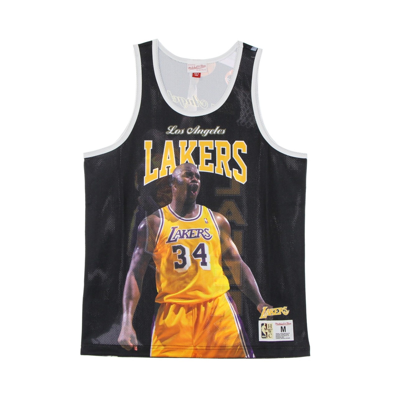 MITCHELL & NESS NBA BEHIND THE BACK TANK SHAQUILLE O&#039;NEAL HARDWOOD CLASSICS LOSLAK MSTKSC19048-LALBLCKSON