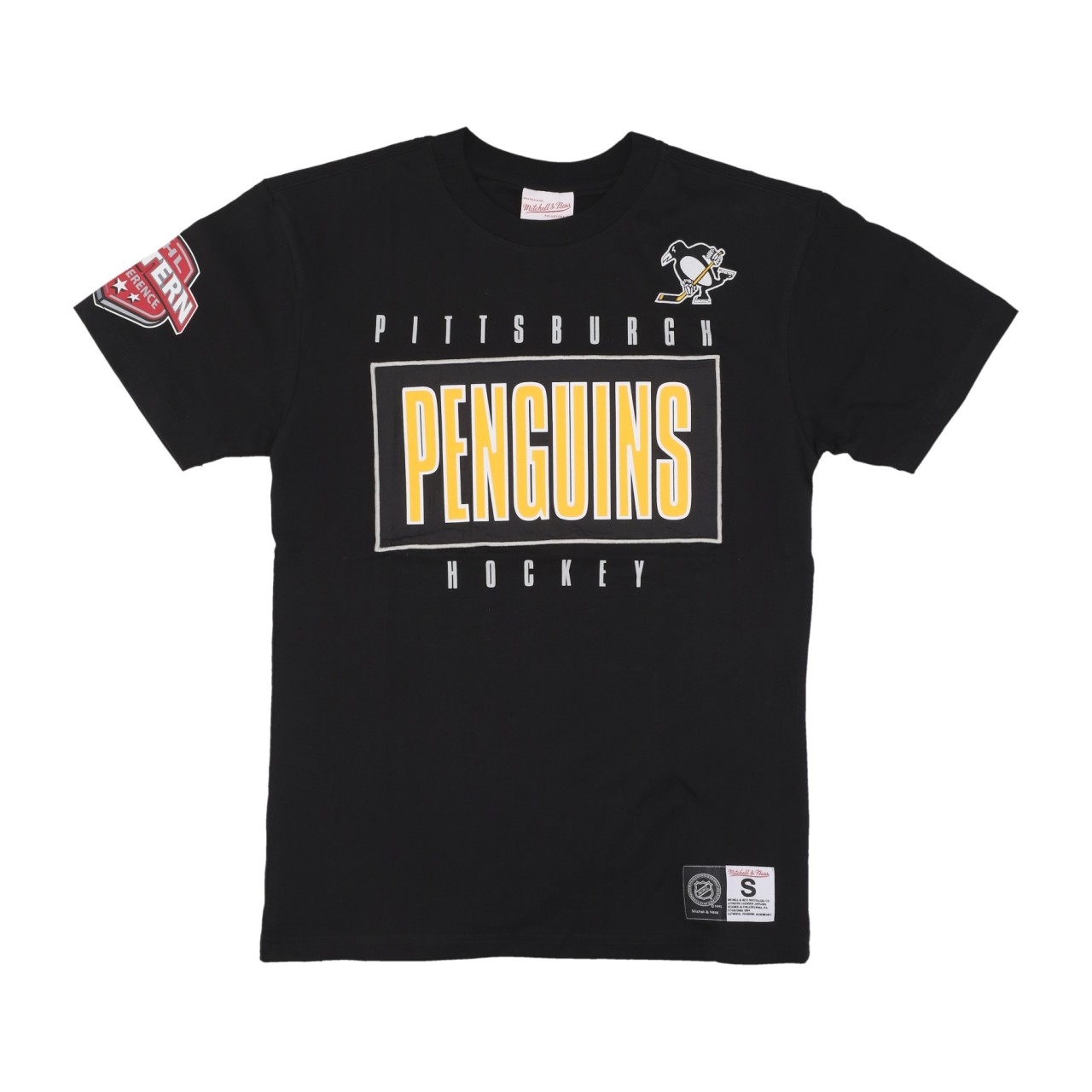MITCHELL & NESS NHL TEAM OG 2.0 PREMIUM CURRENT LOGO TEE PITPEN TCRW6616-PPEYYPPPBLCK
