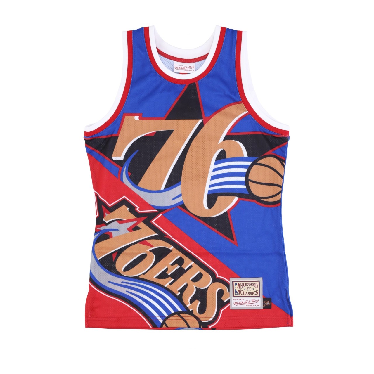 MITCHELL & NESS NBA BIG FACE FASHION TANK 5.0 HARDWOOD CLASSICS PHI76E TMTK4350-P76YYPPPBLUE