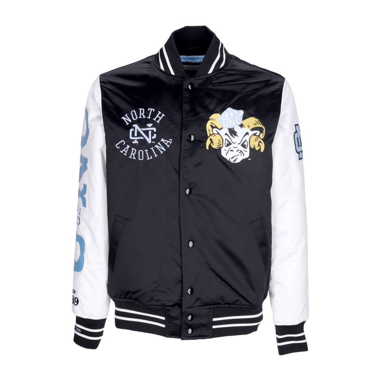 MITCHELL & NESS NCAA TEAM ORIGINS VARSITY SATIN JACKET UNCHEE OJBF4854-UNCYYPPPBKWH