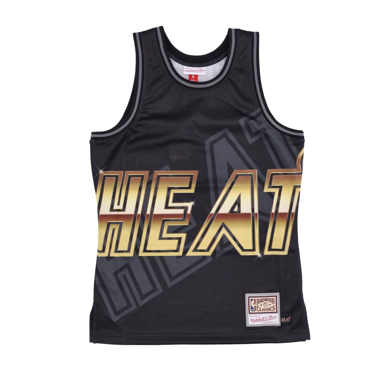 MITCHELL & NESS NBA BIG FACE 4.0 FASHION TANK HARDWOOD CLASSICS MIAHEA TMTK1258-MHEYYPPPBLCK