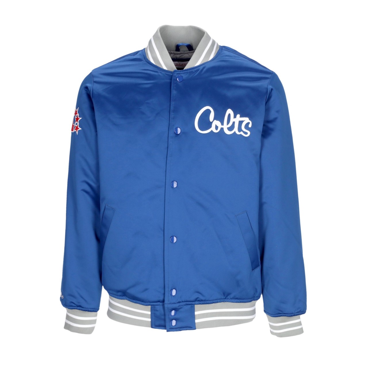 MITCHELL & NESS NFL HEAVYWEIGHT SATIN JACKET INDCOL OJBF3413-ICOYYPPPROYA